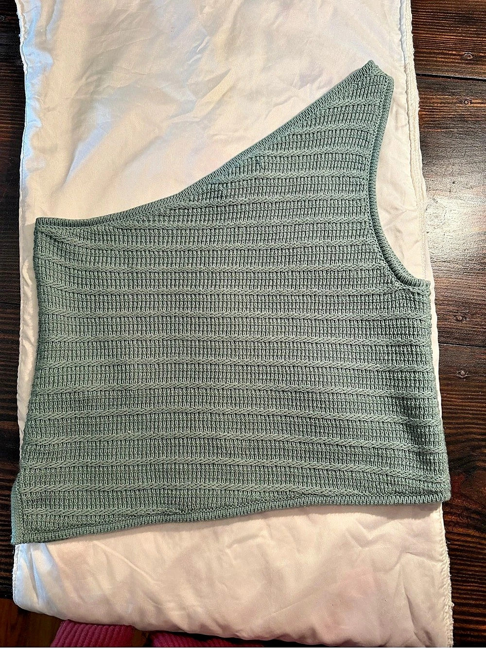 American Eagle Green Knit Crop Top Size Medium